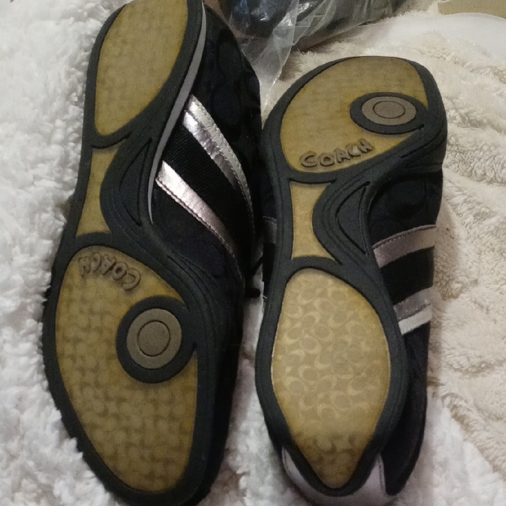 Coach Black and Silver Womens Sneakers - Picture 3 of 4